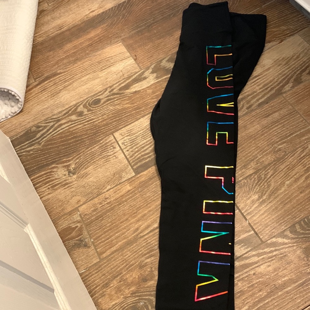 NWT Victoria’s Secret Pink High Waist Leggings Black